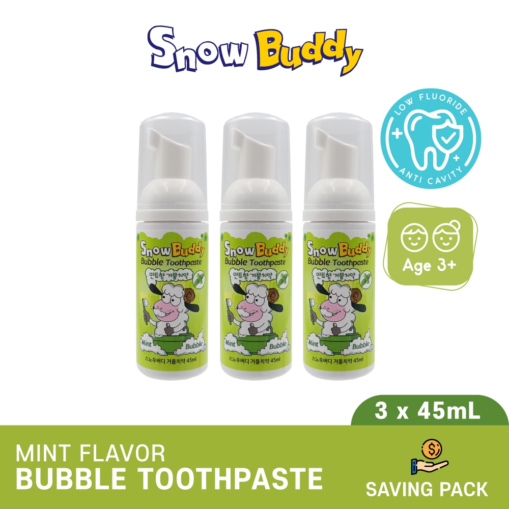 [SnowBuddy] Kids Foam Toothpaste / Bubble Toothpaste Mint for kids 45ml ...