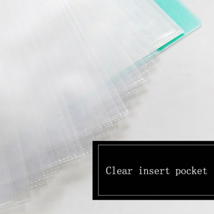 A4 File Folder Clear Insert Book Transparent Inner Page Plastic Folder ...