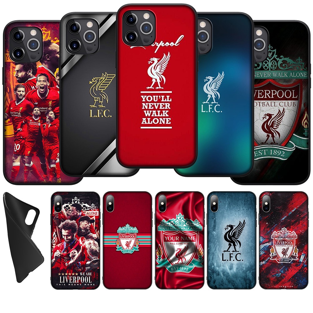 AU45 Liverpool Logo Soft silicone Case for iPhone 13 Pro Mini SE 2016