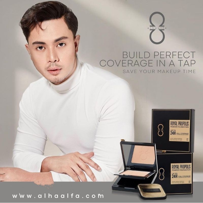 ALHA ALFA COMPACT POWDER ROYAL PROPOLIS POWDER FOUNDATION !! BUBBLE