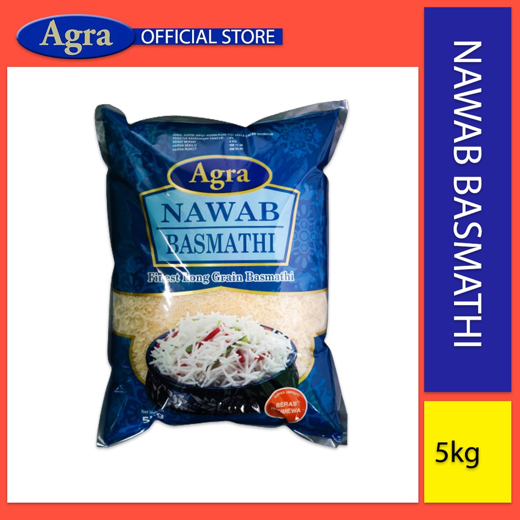 Agra Nawab Basmathi (5kg) | Shopee Singapore
