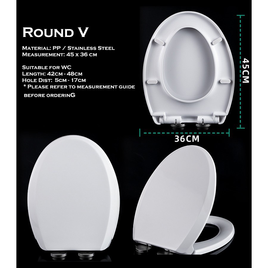 (SG STOCK) Toilet Seat Cover / Quick Release / Silent Slow-Close ...