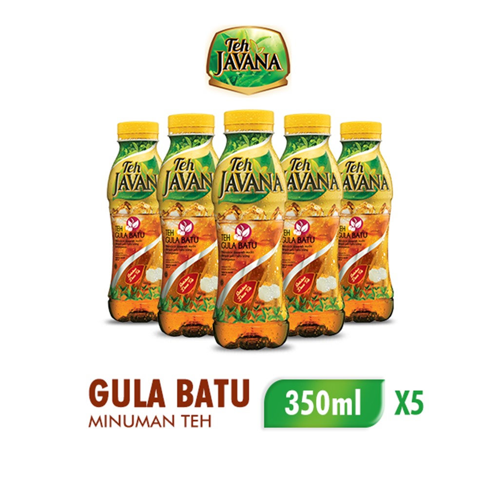 Teh Javana Gula Batu Botol 350 ml x5