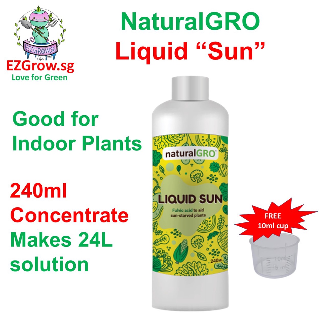 Liquid Fertiliser for Indoor Plants [naturalGRO] Liquid Sun 240ML