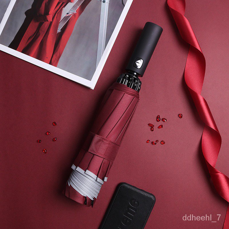 sg spot 10 Ribs Umbrella Fully Automatic Reflective Umbrella Reverse