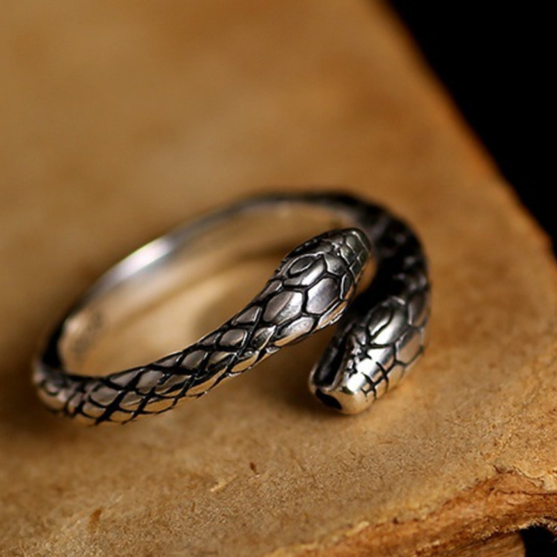 Ring fashion personality street double headed snake Shopee Singapore