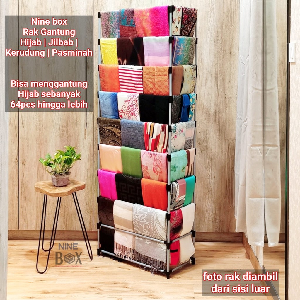 Nine BOX HANGING HIJAB RACK / VEIL RACK / HIJAB RACK / HIJAB HANGING ...