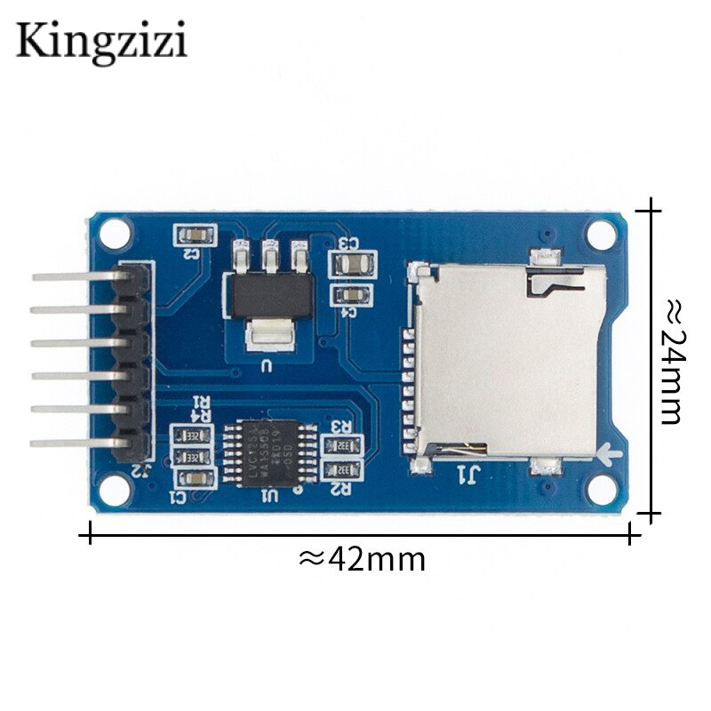 1pcs Micro SD card mini TF card reader module SPI interfaces with level ...