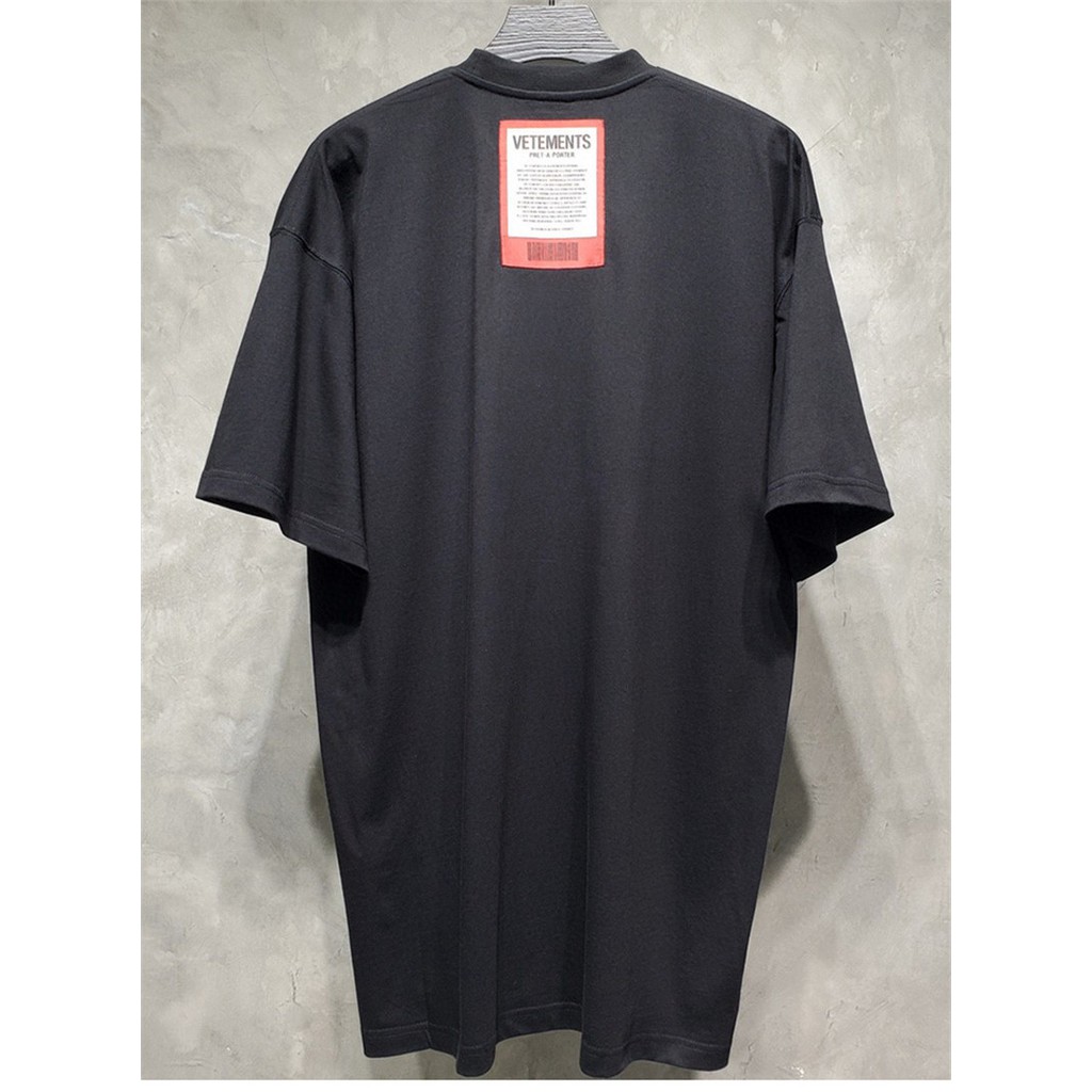 2021 New Big Red Patch Tag Vetements T Shirt Men Women 1 1 Best Quality Cotton Oversize VTM Tee Tops Black White Shopee Singapore