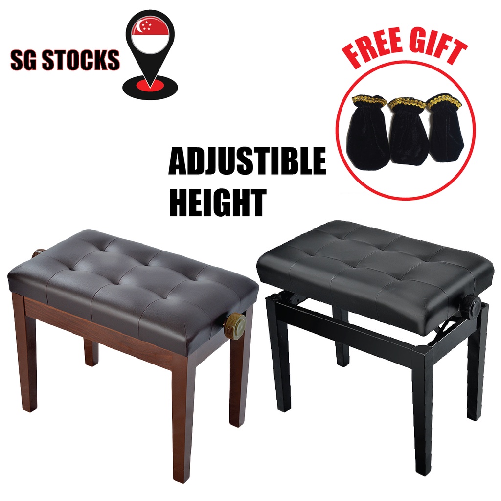 Piano Keyboard Adjustable Height Bench Stool Chair | Shopee Singapore