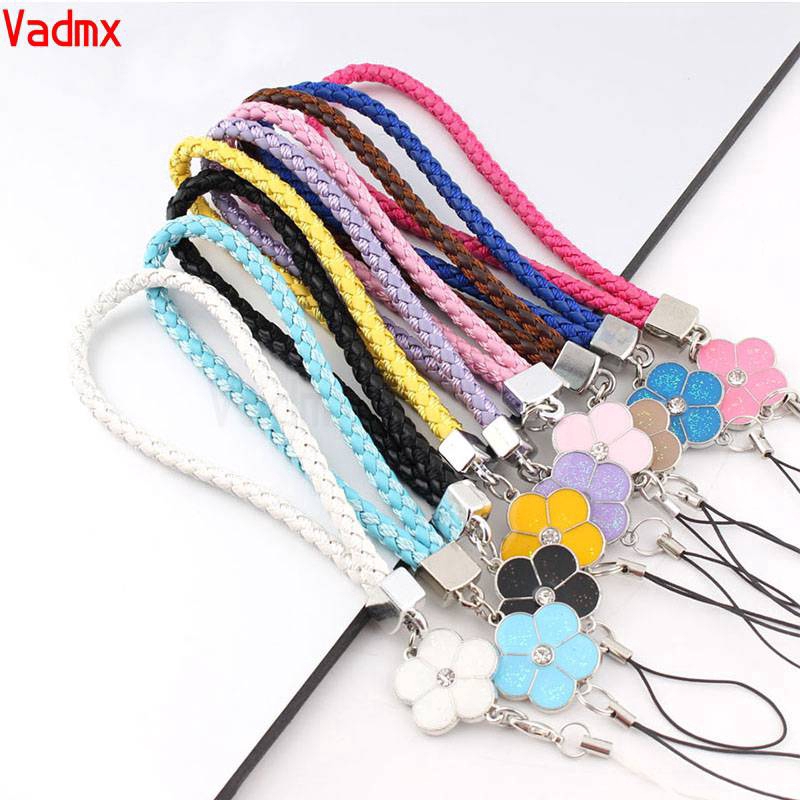 Universal Mobile Phone Short Hand Strap Lanyard Anti-slip Straps Flower ...