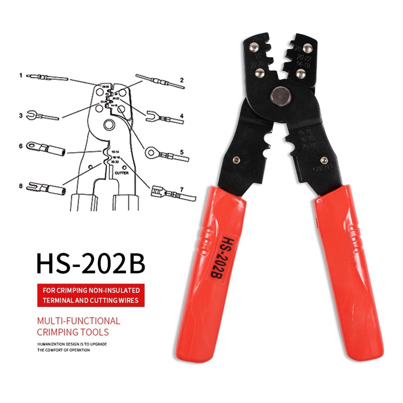 Preciva Ferrule Crimping Tool Kit – AWG23-10, Hex Crimper With 1200pcs Connectors | Ratcheting Wire Terminal Crimper Set