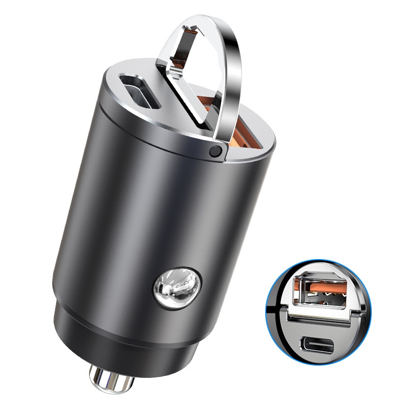 Sanptoch Mini Invisible Car Charger Adapter 60W Fast Charging USB Type ...