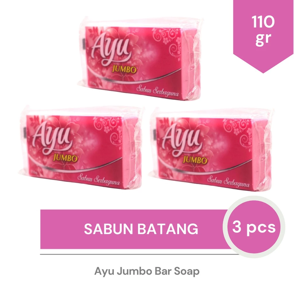 Ayu Jumbo Bar Soap Sabun Kecantikan Serbaguna Batang 110gr x 3 - Pink - Gambar 2