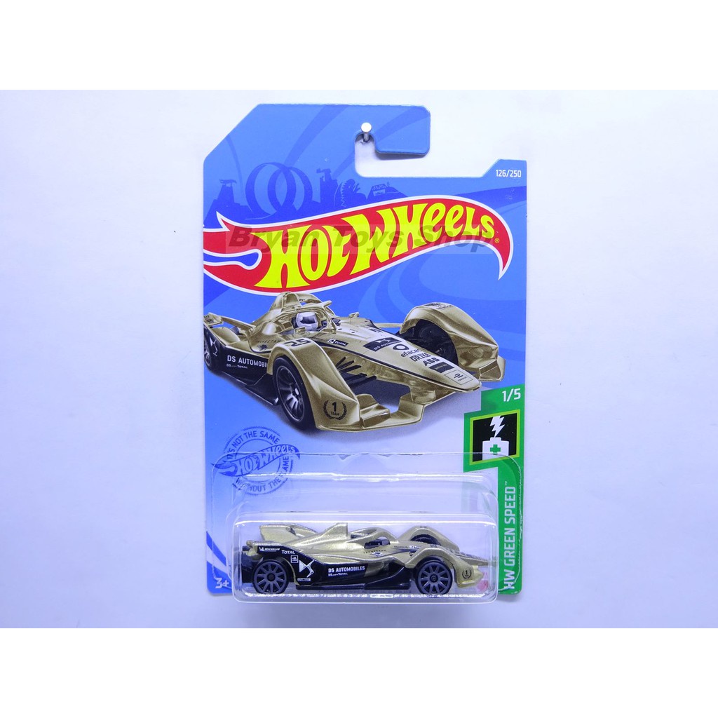 Hot Wheels Formula E Gen 2 Car - Gold 26/250 Green Speed Series 1/5 Scale Diecast Model - View #6