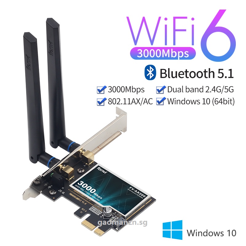 5GHz Intel WiFi 6 AX200 Mini PCIe wifi card 802.11AX 3000Mbps wifi