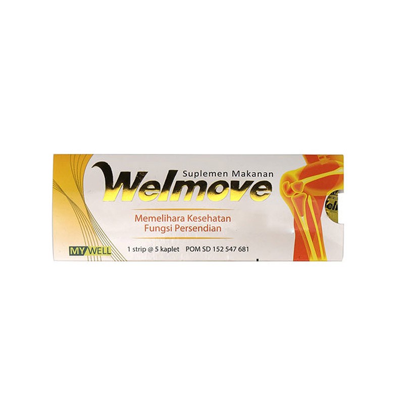 Welmove Tablet Strip isi 5 Kaplet /Suplemen sendi/Nyeri sendi/Radang Sendi/Sendi Kaku/Glucosamin - Gambar 2