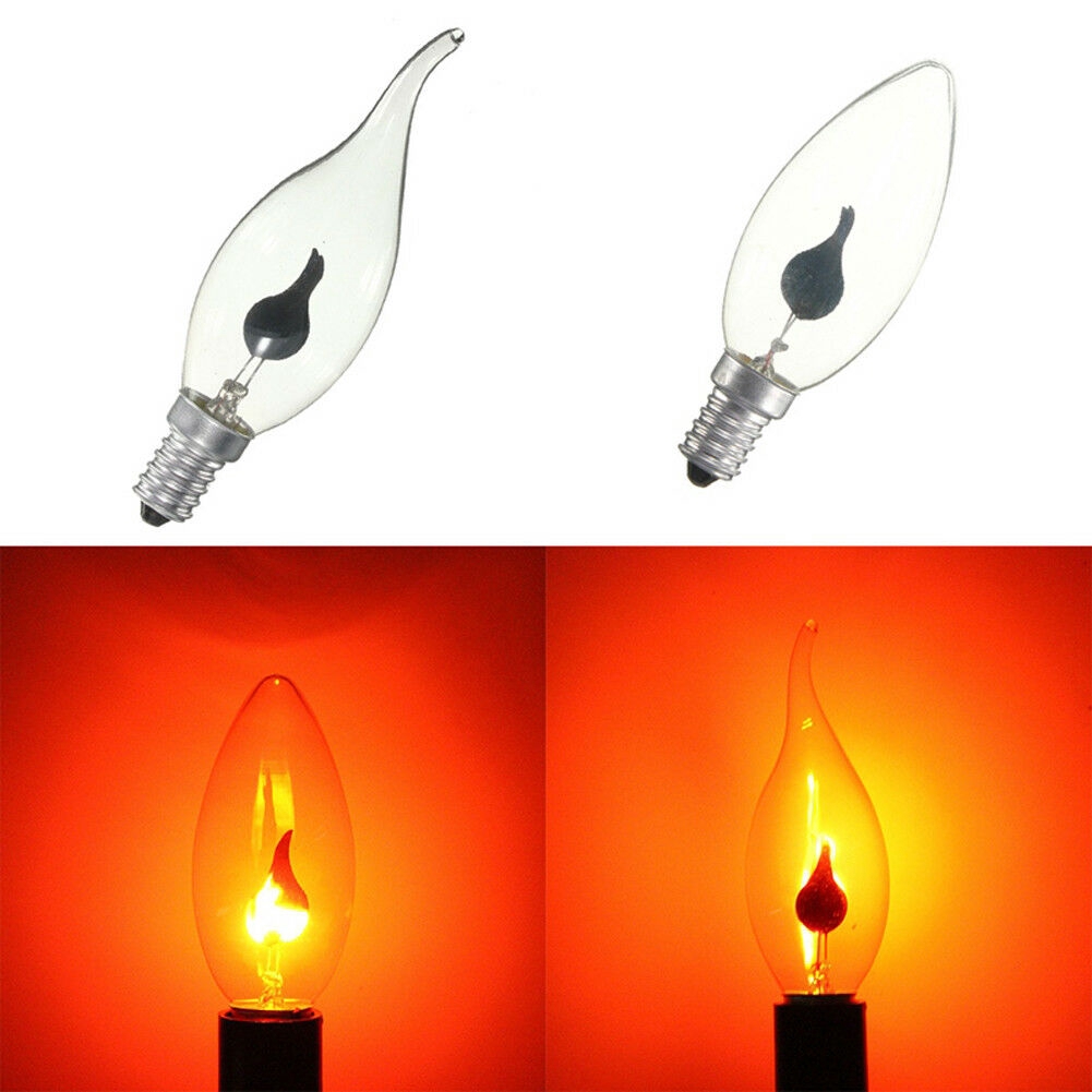 Flicker Led Candle Light Flame Bulb E14 E27 Emulation Fire Lighting ...
