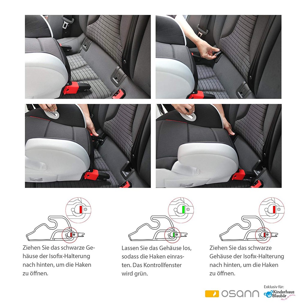 Osann Junior Isofix Booster Seat with BeltFix Group 2 3 15 36kg Shopee Singapore