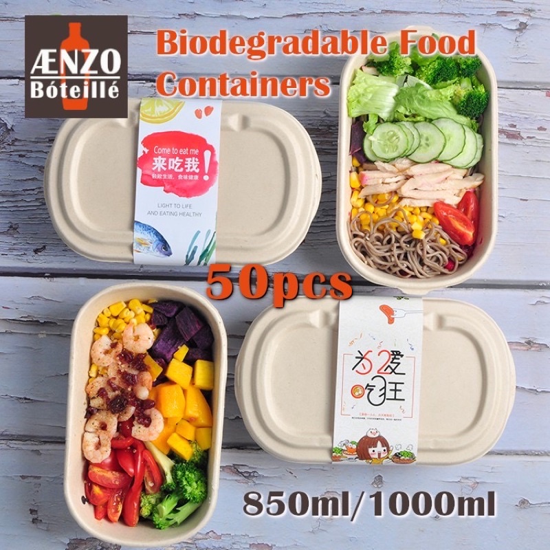[50pcs] Biodegradable Food Container Lunch box Recyclable container