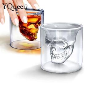 Funny Skull Wine Glass With Straw, Drinking Glass With Engraved Design,  Vodka Spirits Cup Glass, Crystal Skull Cup For Halloween Decorations Gifts