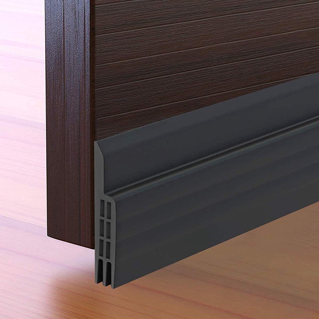 Door Draft Stopper Under Door Seal for Exterior/Interior Doors, Soundproof  Black Bottom Weather Stripping