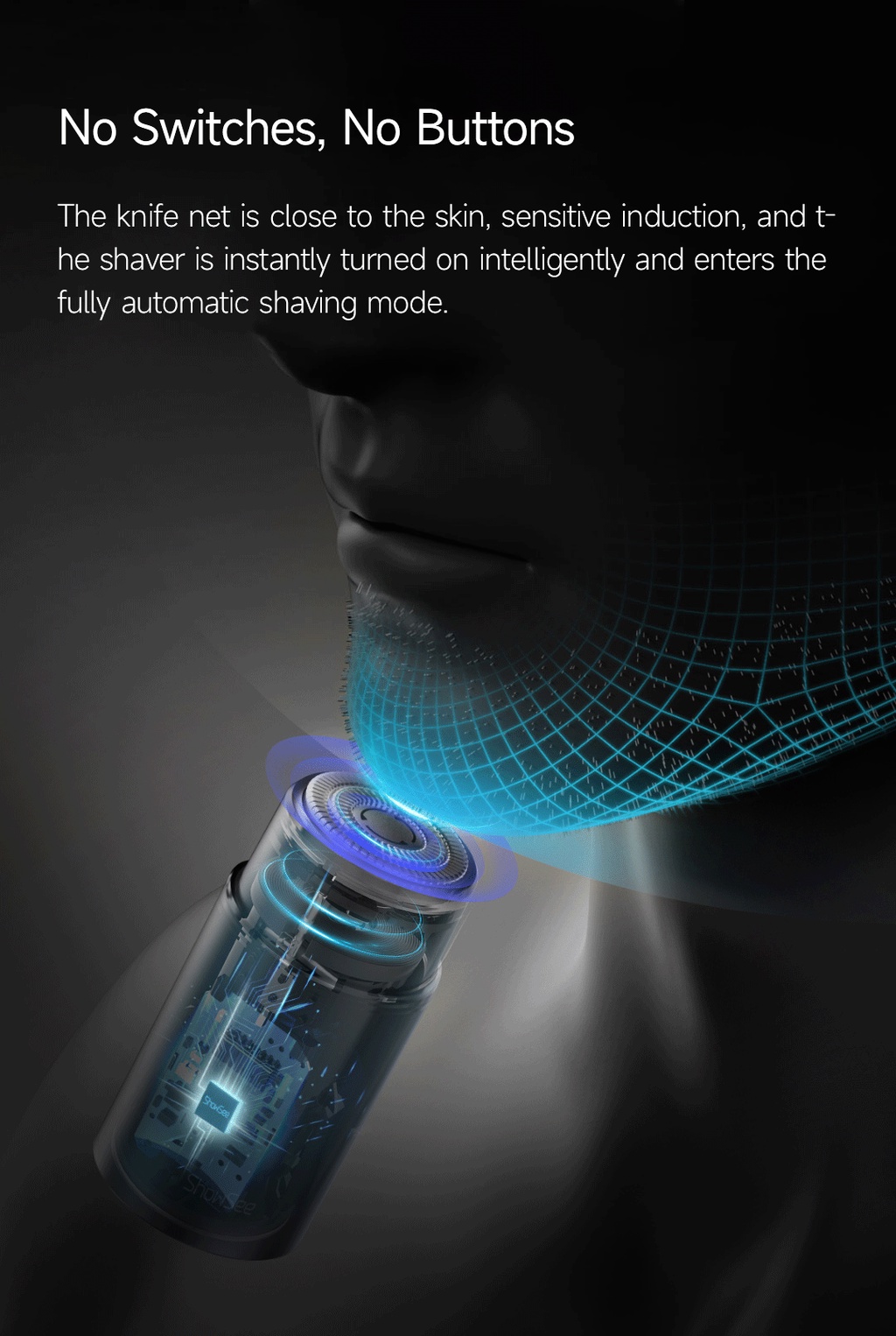 ShowSee Smart Sensor Shaver Mini Body Stong Power Waterproof Wireless ...