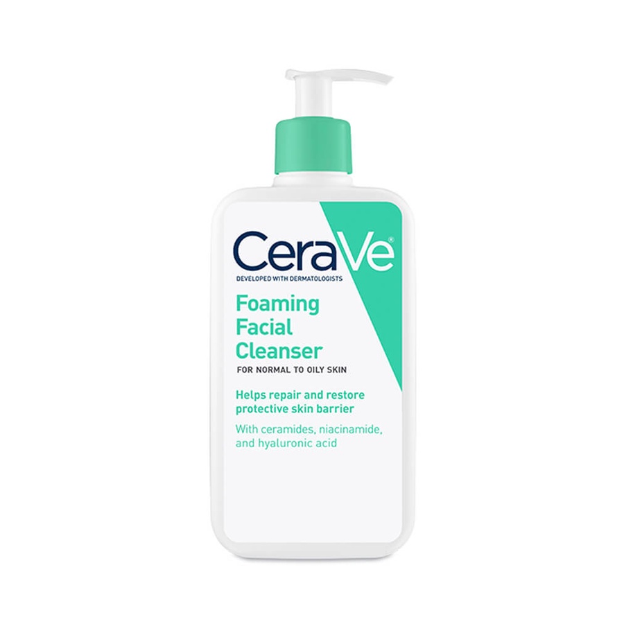 Cerave Facial Cleanser For Oily And Normal Skin Foaming Facial Cleanser