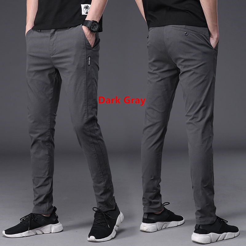 [Local Delivery] Korean Men's Slim Fit Pants Thin Ice Silk Breathable ...