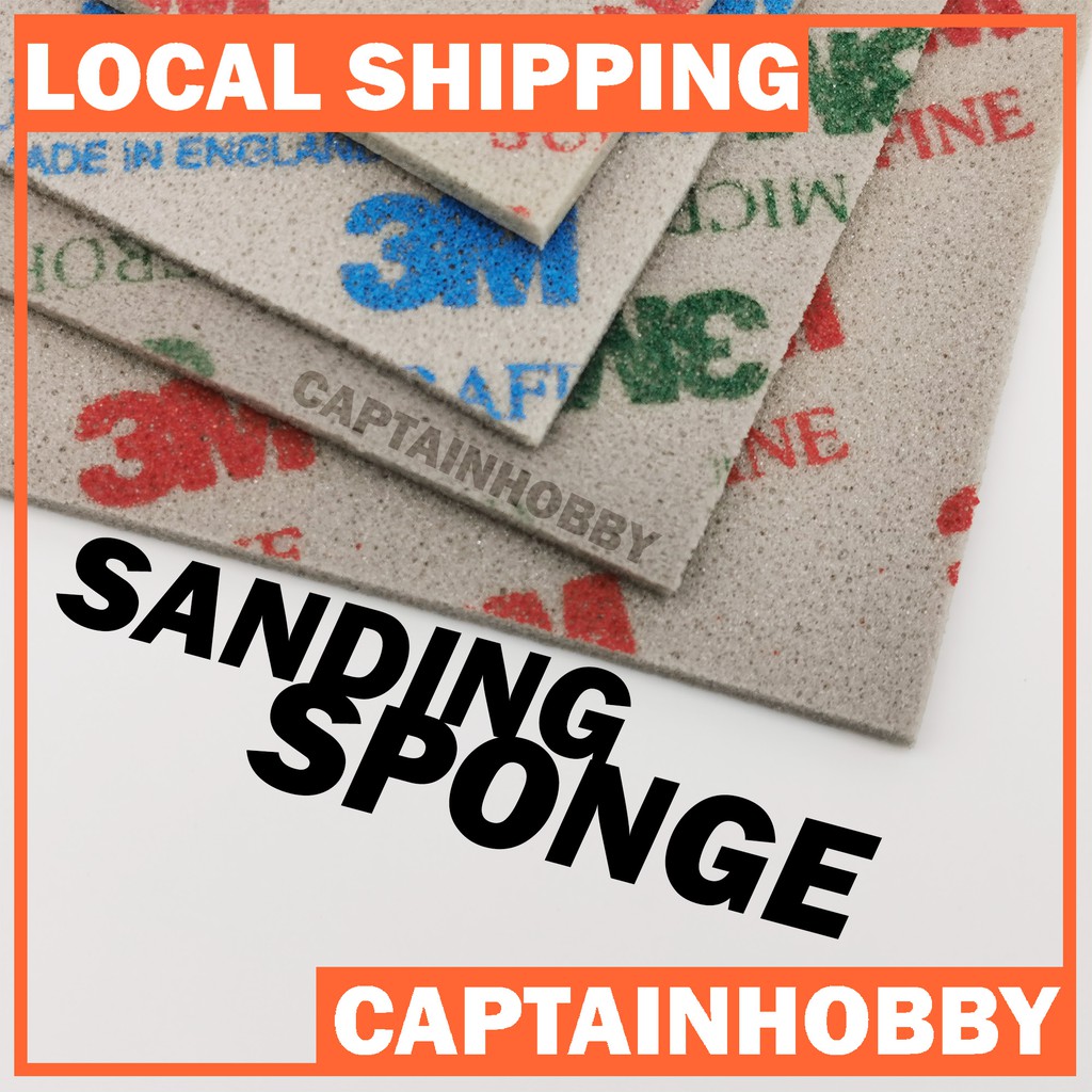 3M Softback Sanding Sponge 114MM x139MM for Polishing Gundam Gunpla