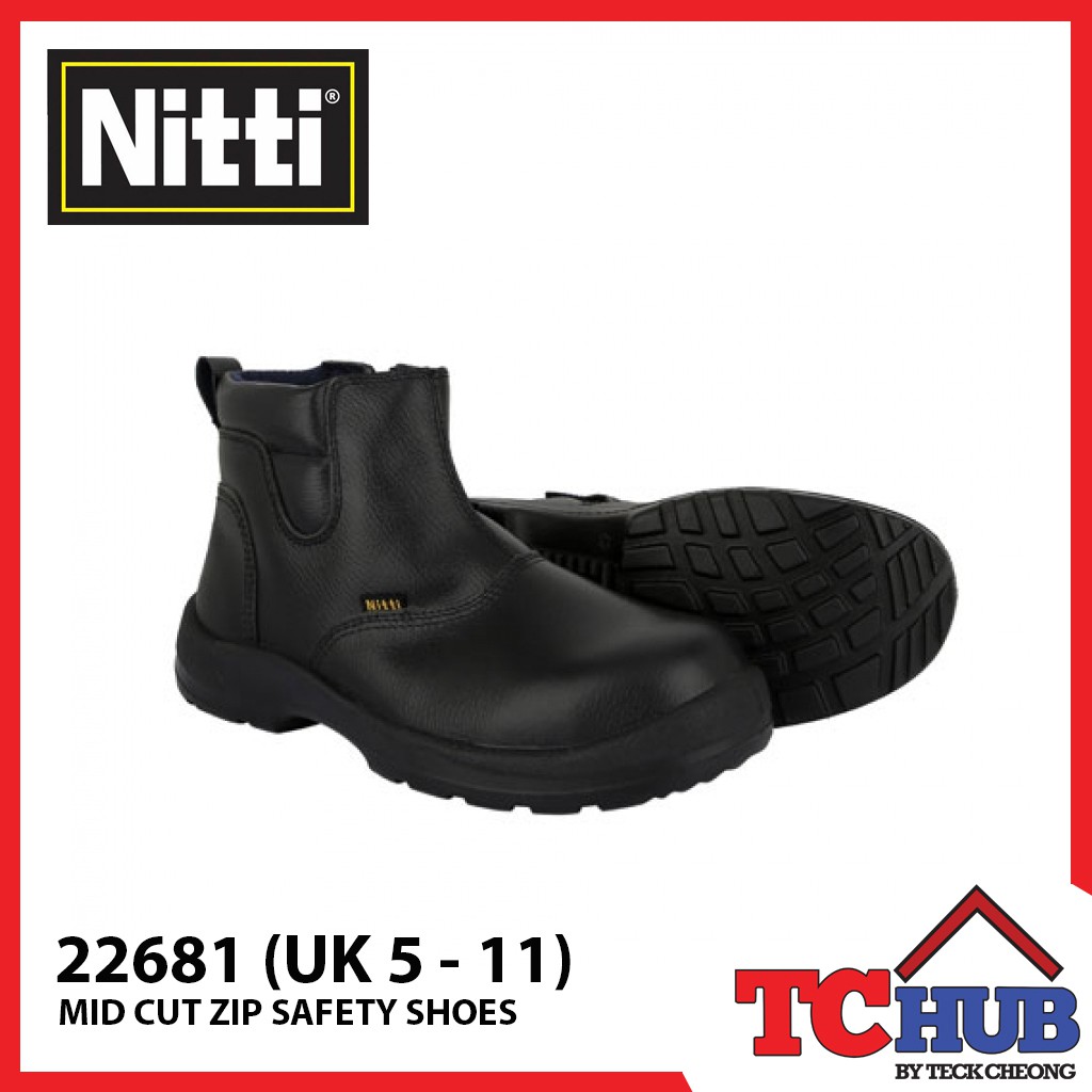 Nitti] 22681 Mid Cut with zipper Safety Shoes | Shopee Singapore