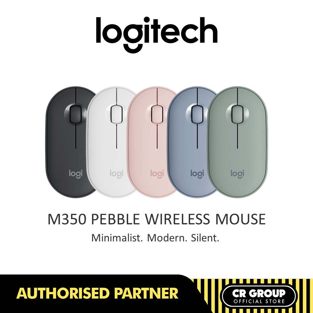 Logitech M350 Pebble Wireless Mouse | Bluetooth | Smooth Organic Shape |  Silent Clicking And Scrolling | 910-005600 | Shopee Singapore