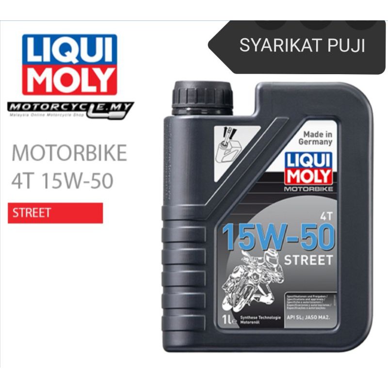LIQUI MOLY 15W-50 SEMI SYNTHETIC STREET X 1L | Shopee Singapore