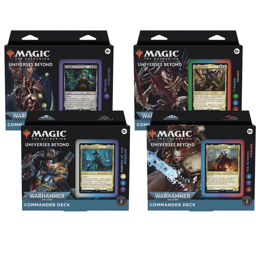 Magic The Gathering MTG - Warhammer 40,000 Commander Deck - Set of Four ...