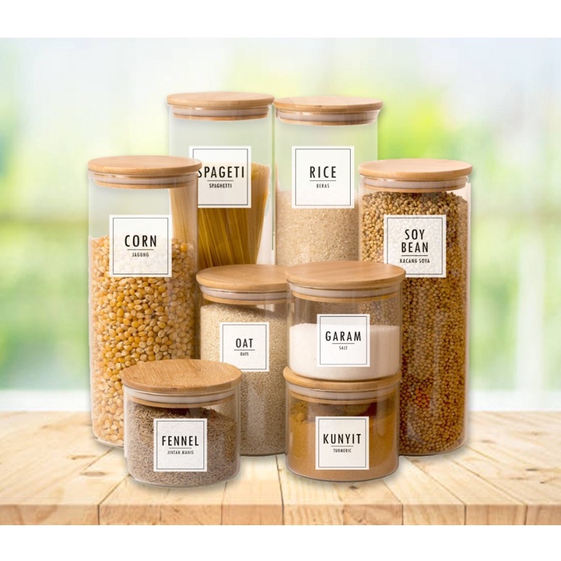 Kitchen Material LABELING Sticker (Water Cotton) | Shopee Singapore