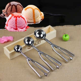1pc Stainless Steel Large 6cm Ice Cream, Fruit, Biscuit Spoon
