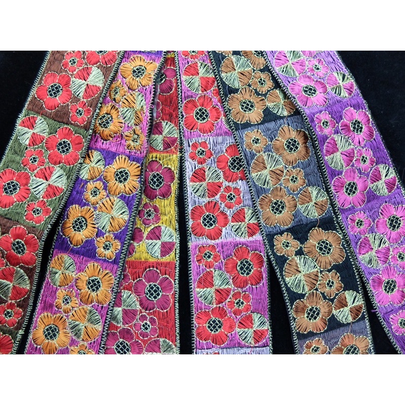 Ribbon Fabric With Embroidery Pattern Size 5cm.Used For Falling ...