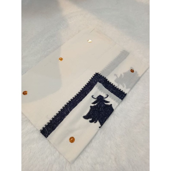 Rida Omani White Original Ghobana Embroidery Yemeni Gutroh/ Men's ...