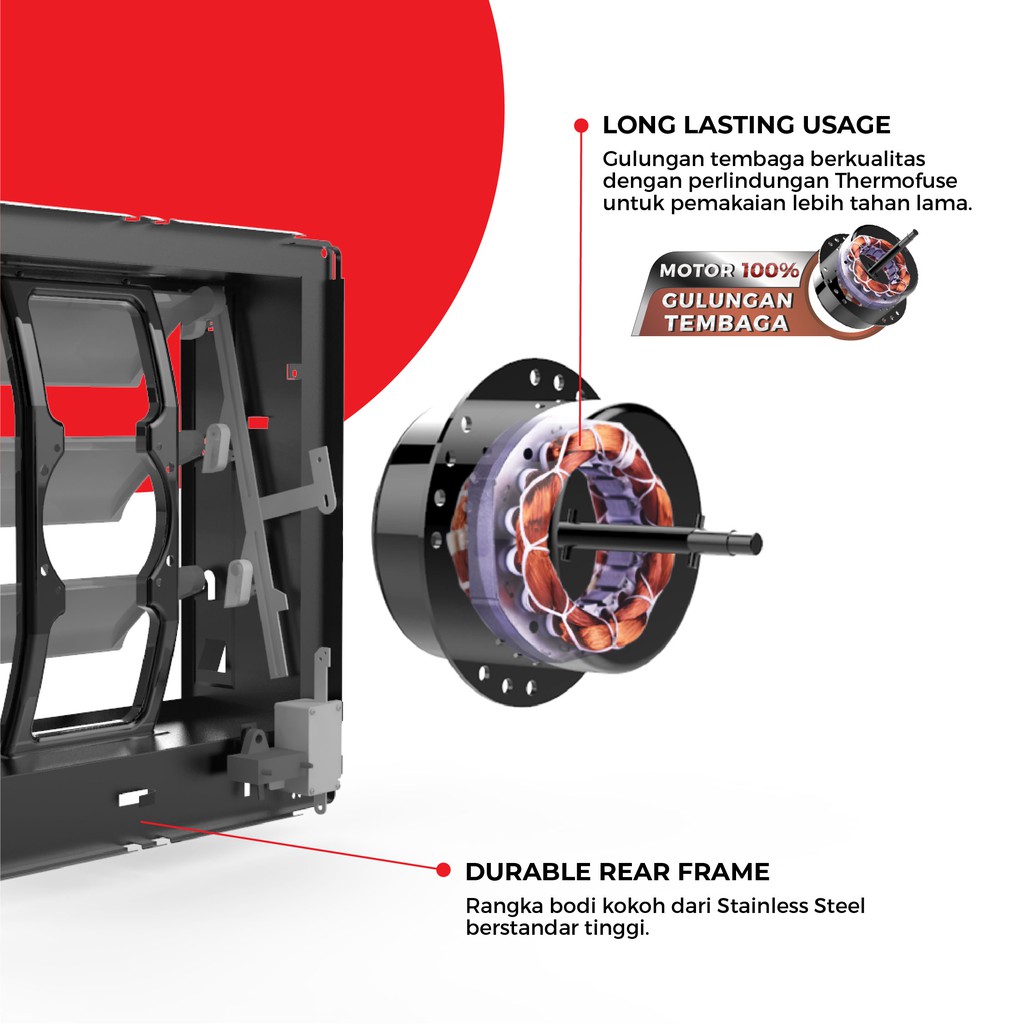 Maspion Ventilating Exhaust Fan Kipas Ventilasi 10 Inch MV-250 NEX - Gambar 2