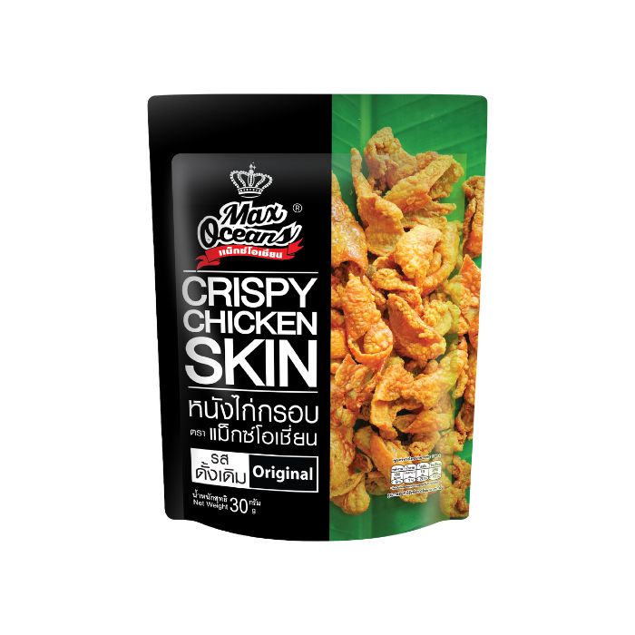 Max Oceans Crispy Chicken Skin, Original, 30g [Thailand] Shopee Singapore