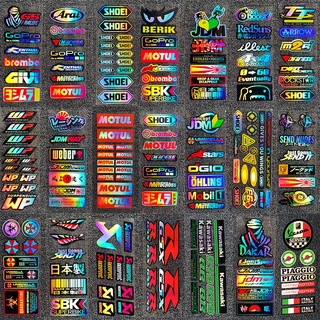 Motorbike Motorcross Stickers Moto GP JDM Skateboard Decal Bike Sticker  Sheet🔥