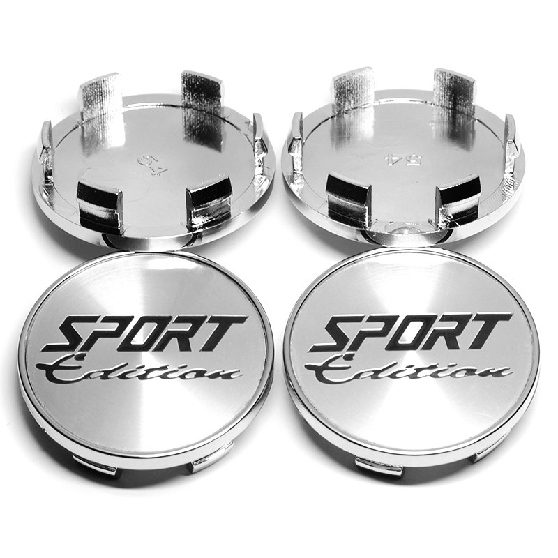 thumbnail image 2 of 4x Universal Chrome Silver Car Wheel Center Hub Caps Cover No 2 of 12
