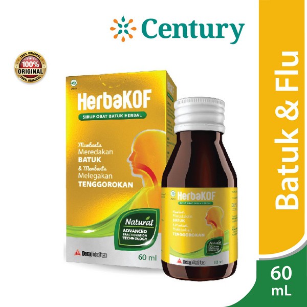 Herbakof Herbal Cough Syrup 60 ml / Obat Batuk / Radang Tenggorokan