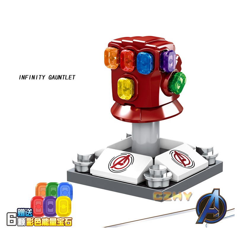 Infinity Gauntlet with Stones Toy Blocks Minifigures Bricks Endgame ...