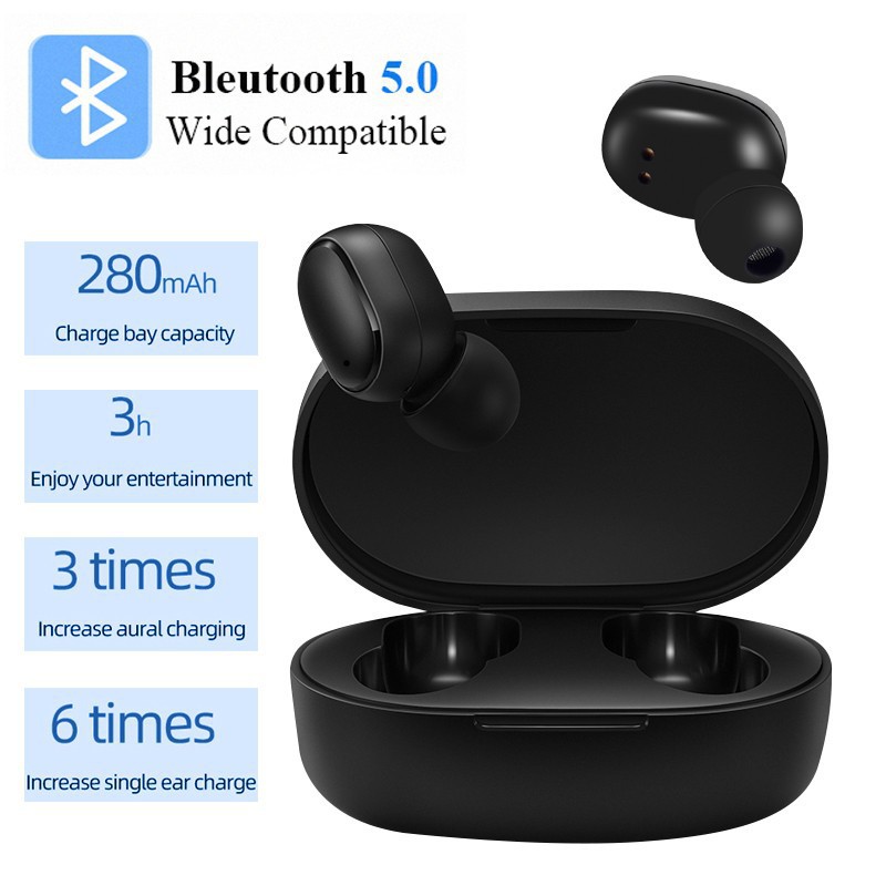 Airdots blackdots Bluetooth 5.0 Earphones Wireless HiFi Bass