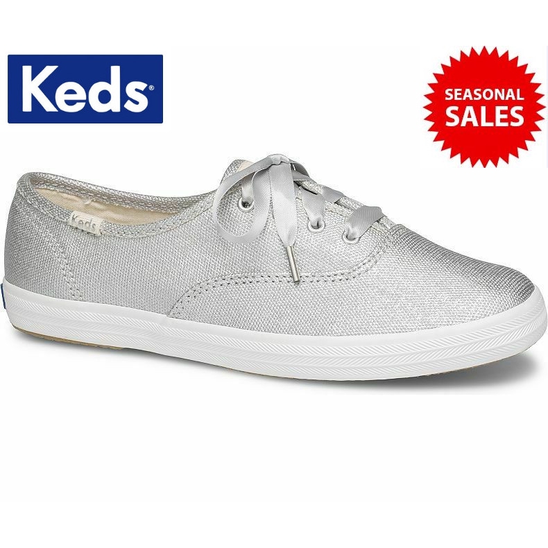 Keds Women s Champion Matte Brushed Metallic Silver Sneaker Shoes Colour Silver Model No WF58391 Shopee Singapore