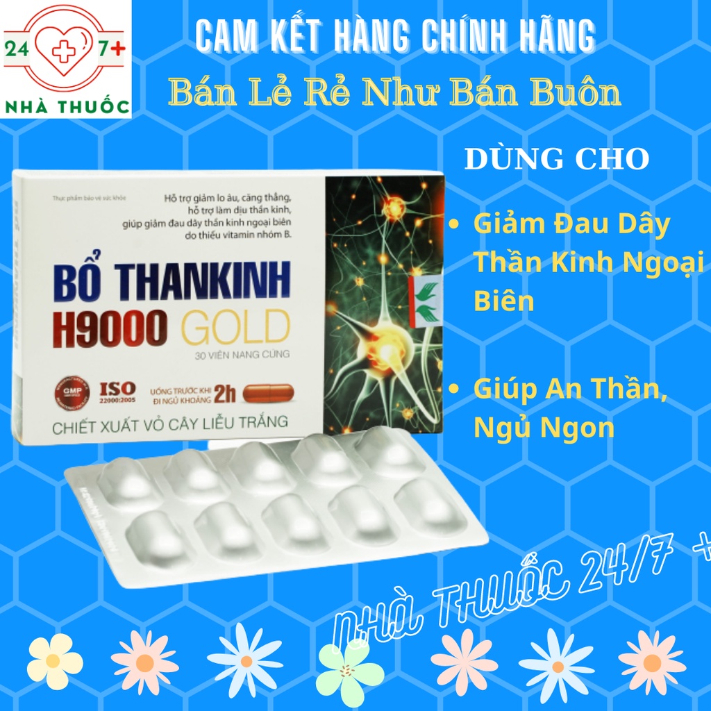 Nerve Supplement H9000 GOLD (Box Of 30 Tablets Date 7 / 2026