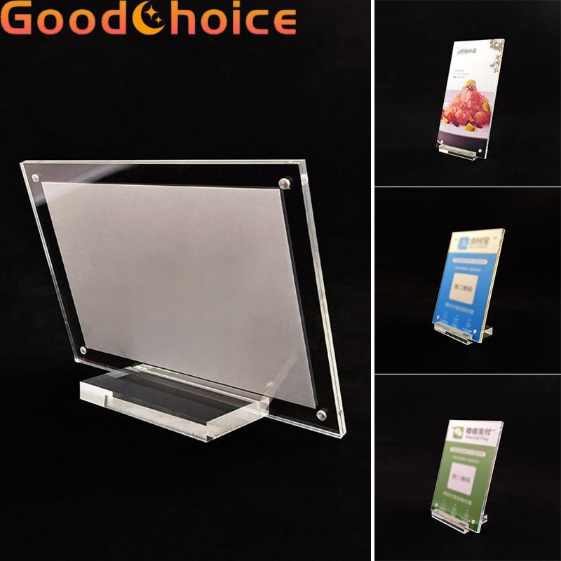 Acrylic Table Card Sign Plexiglass Table Card Display Stand Photo Frame