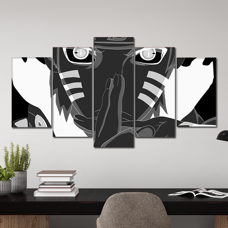 Naruto 5 Piece Modular Canvas Painting Wall Art Anime Poster Ninja