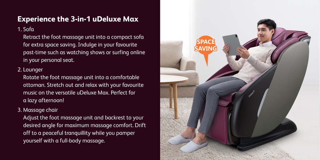 OSIM uDeluxe Max Massage Chair Shopee Singapore